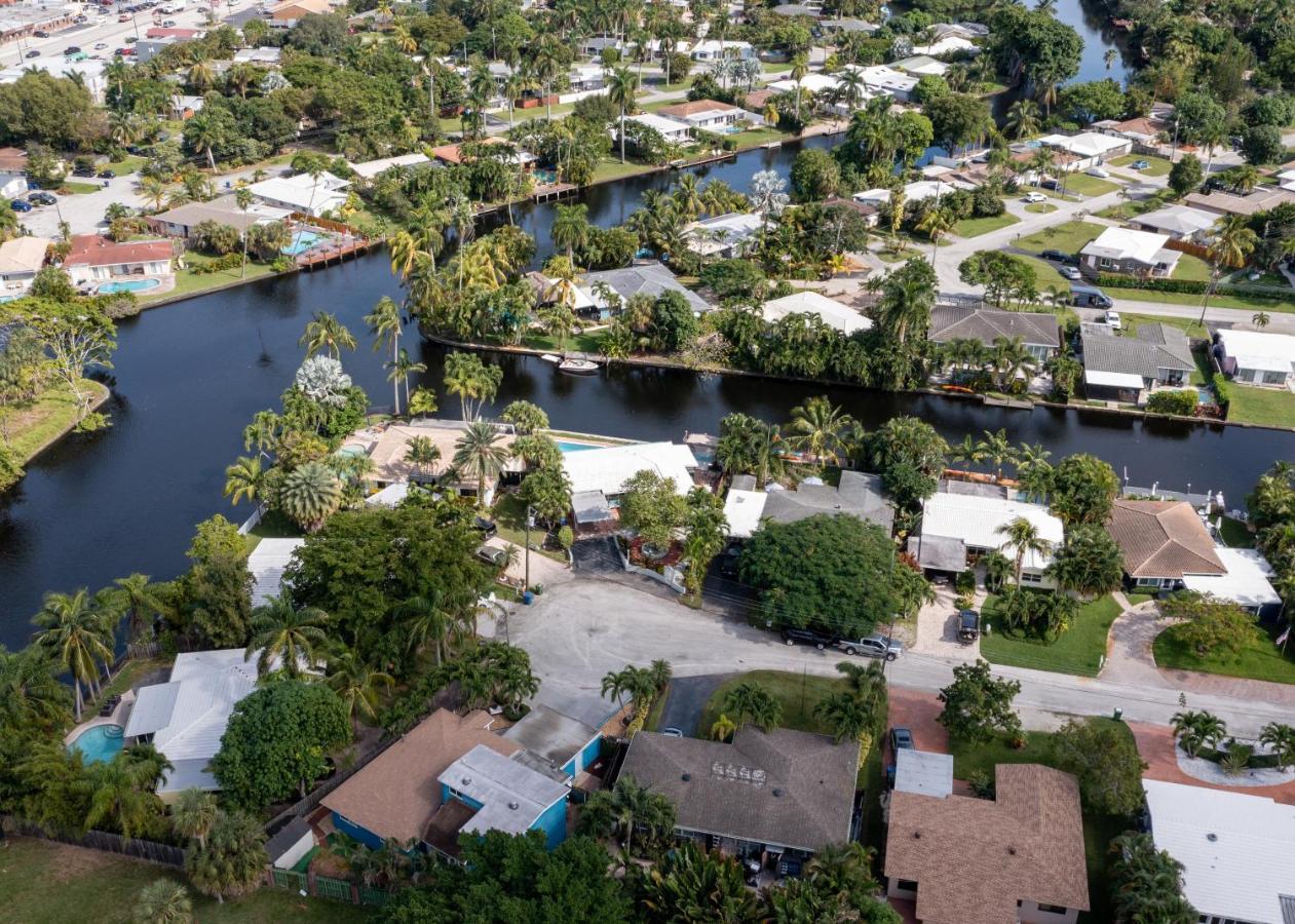 Central Waterfront Villa Salt Wtr Pool Near Beach Fort Lauderdale Exterior foto